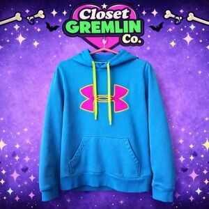Under Armour Bright Blue Hoodie with Neon Accents